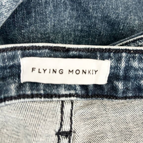 Flying Monkey High Rise Acid Wash Distressed Ankle Stretch Skinny Jeans 29 - Picture 6 of 10